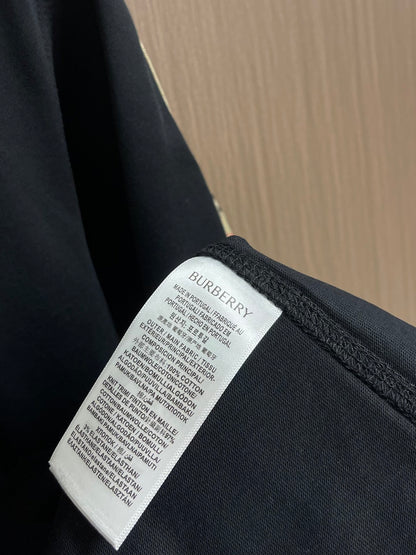 BURB* Check Trim Cotton T-shirt