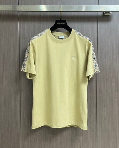 BURB* Check Trim Cotton T-shirt
