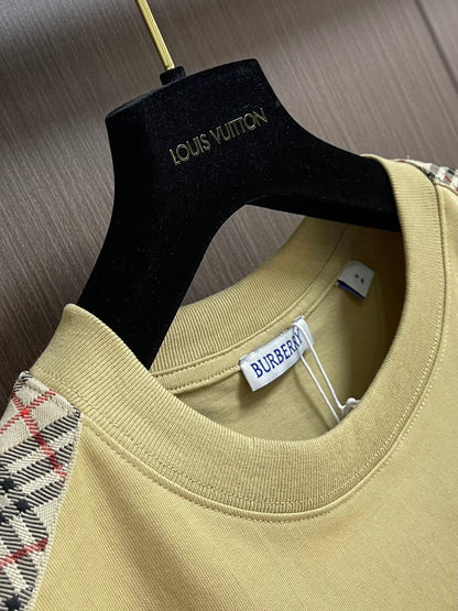 BURB* Check Trim Cotton T-shirt