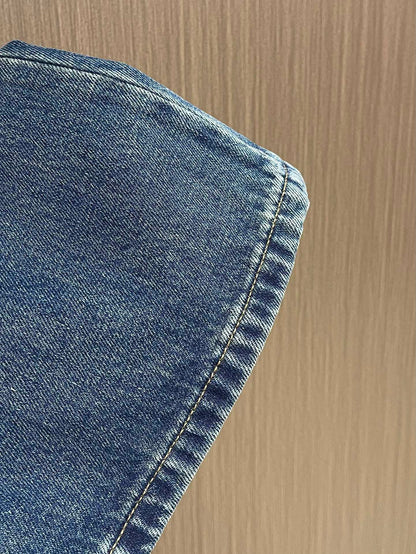 CELI* flared surf jeans in summer dazed wash denim