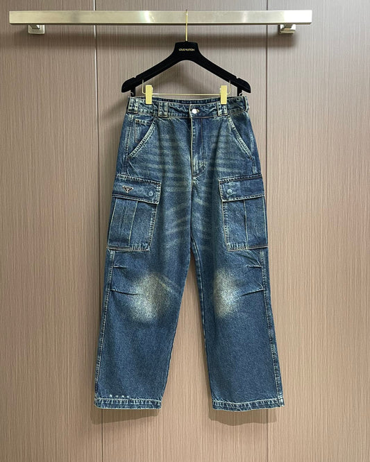PRA* Denim cargo jeans