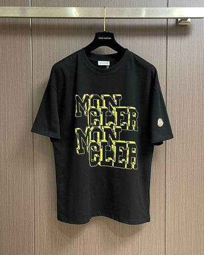 MONCL* Logo Motif Cotton T-Shirt