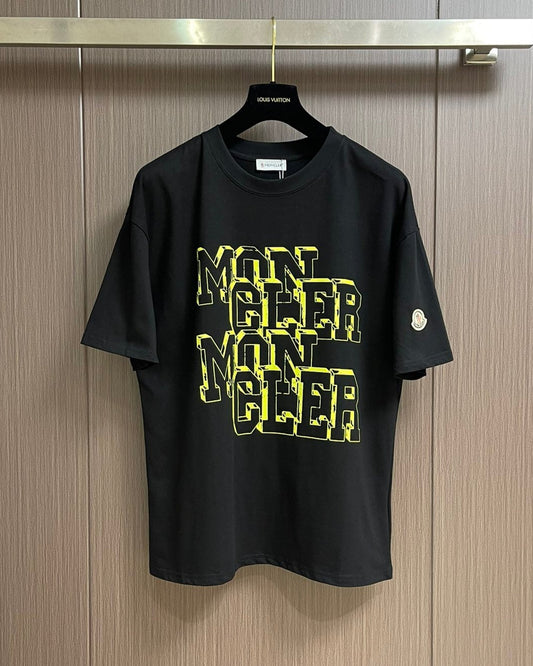 MONCL* Logo Motif Cotton T-Shirt