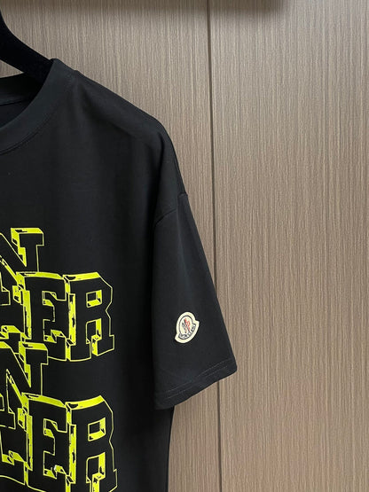 MONCL* Logo Motif Cotton T-Shirt