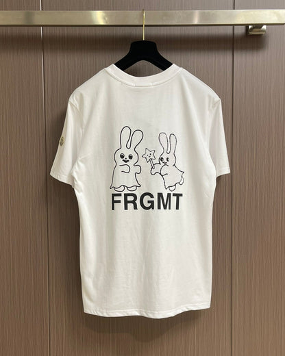 MONCL*  x FRGNT Cartoon Logo Cotton T-Shirt