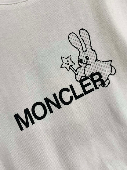 MONCL*  x FRGNT Cartoon Logo Cotton T-Shirt