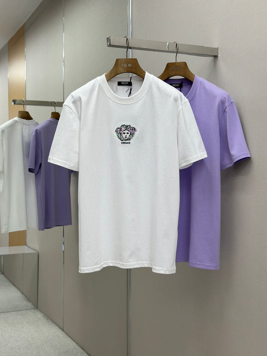 VERSA* Embroidered Painted Medusa T-Shirt
