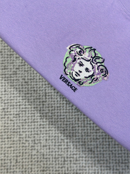 VERSA* Embroidered Painted Medusa T-Shirt