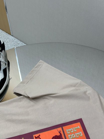 LOUI*V Embellished Graphic Cotton T-Shirt