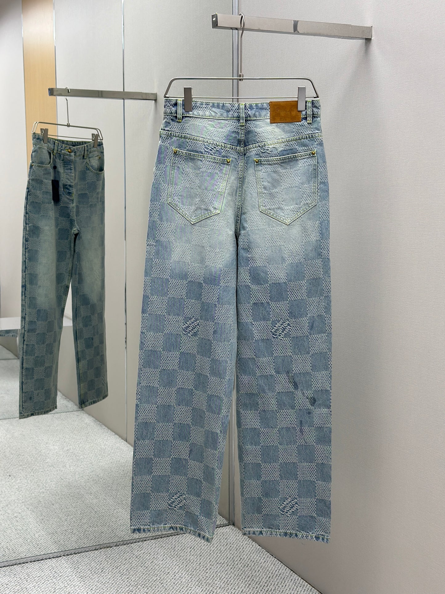 LOUI*V Damier Denim Skate Pants