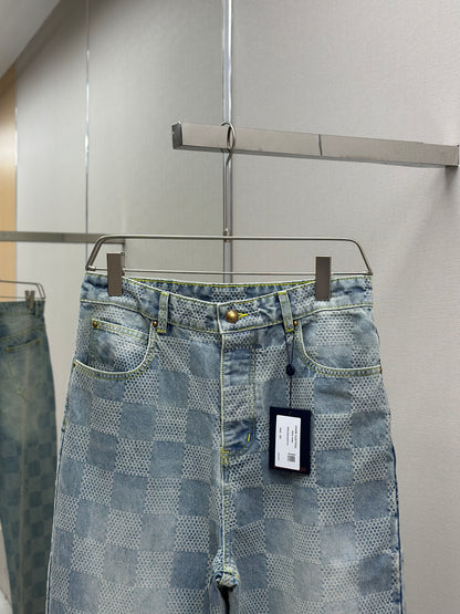 LOUI*V Damier Denim Skate Pants