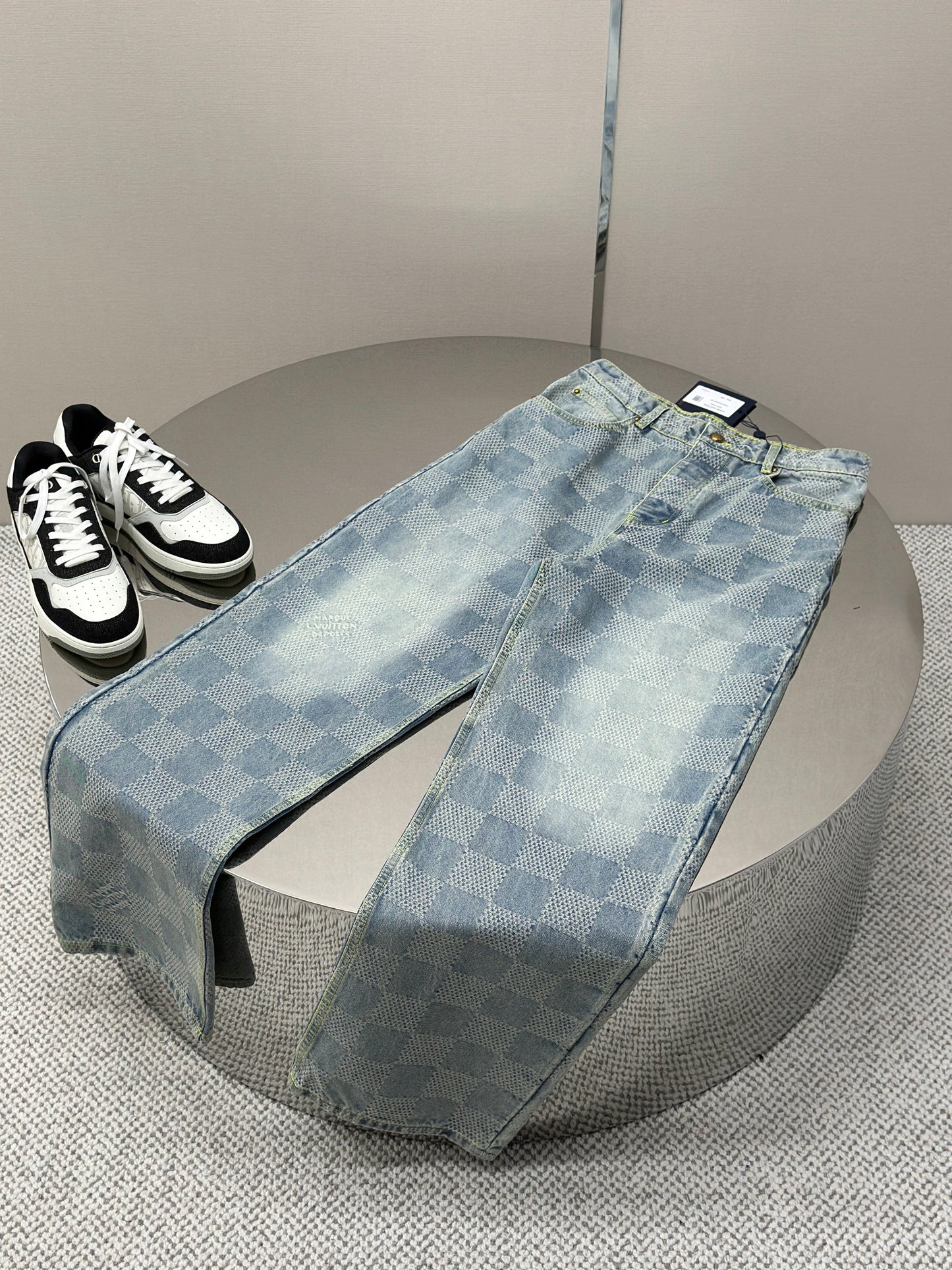 LOUI*V Damier Denim Skate Pants