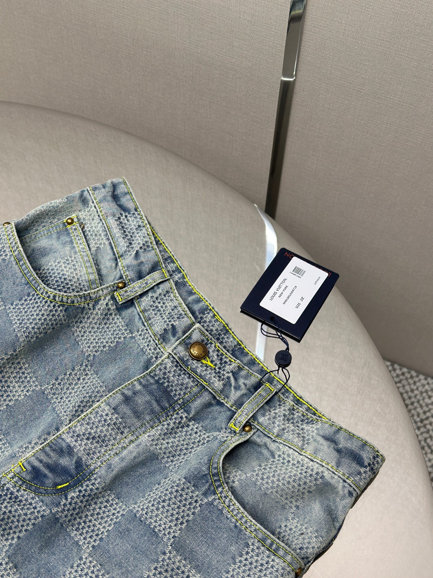 LOUI*V Damier Denim Skate Pants