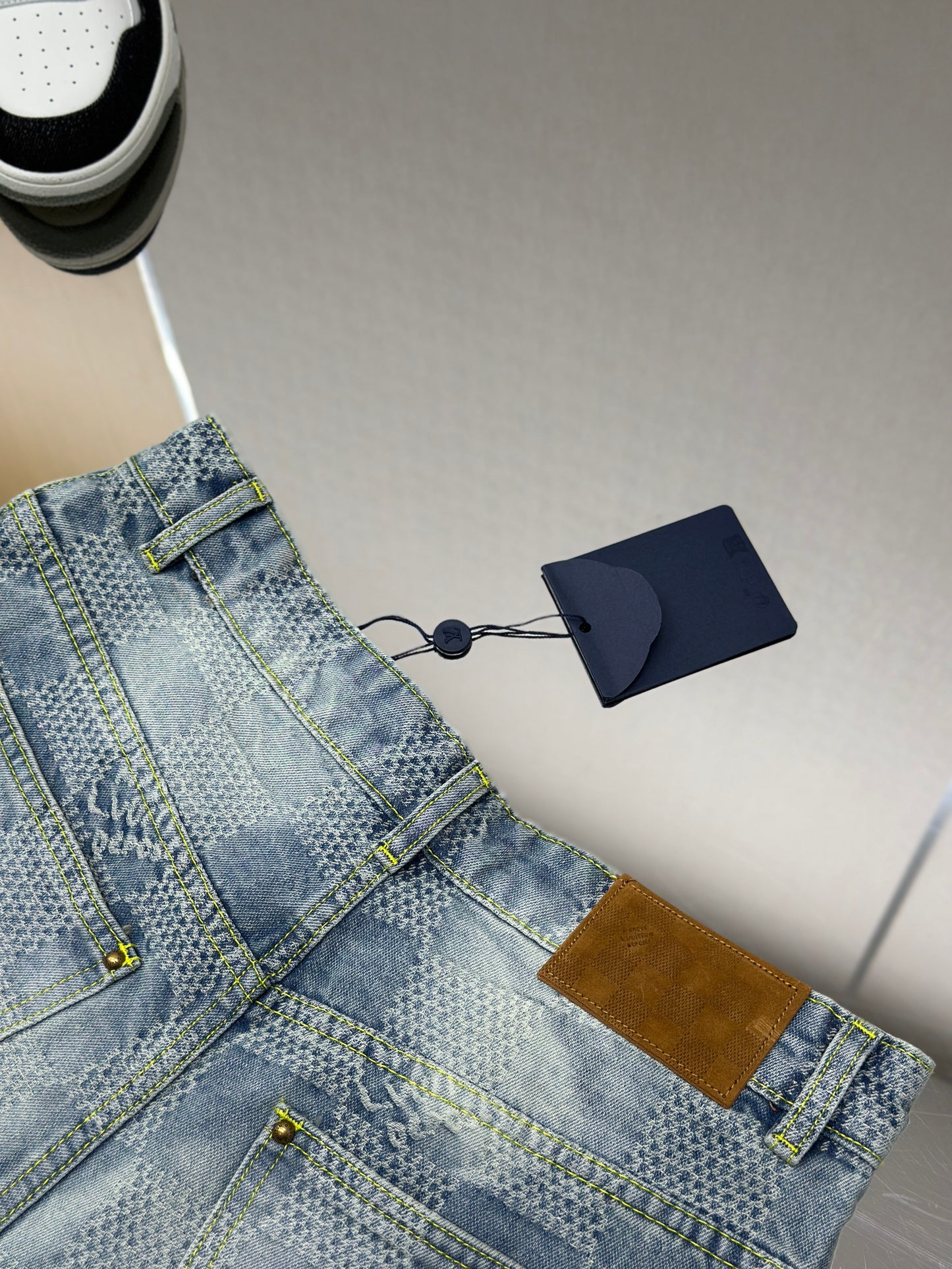 LOUI*V Damier Denim Skate Pants