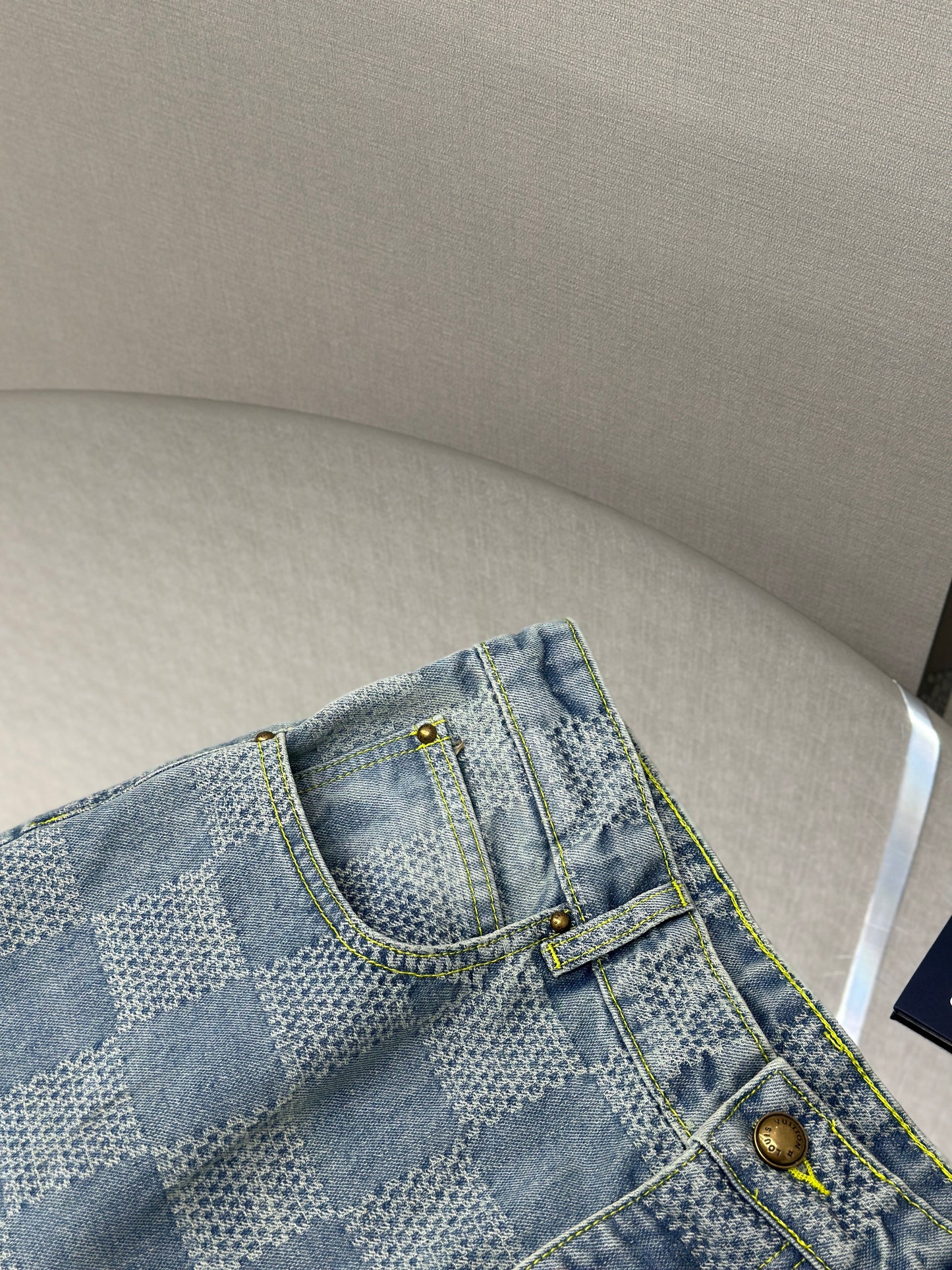 LOUI*V Damier Denim Skate Pants