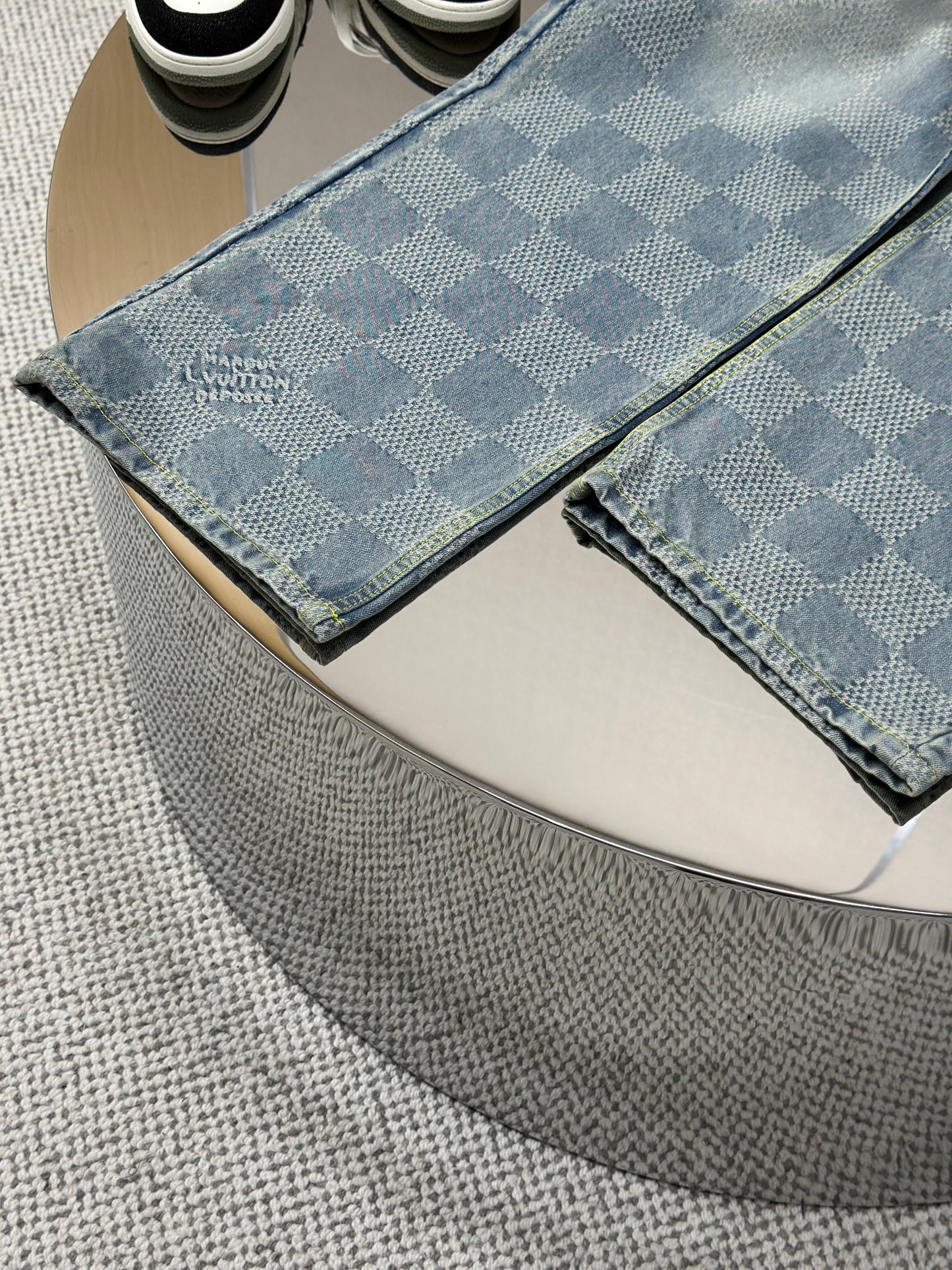 LOUI*V Damier Denim Skate Pants