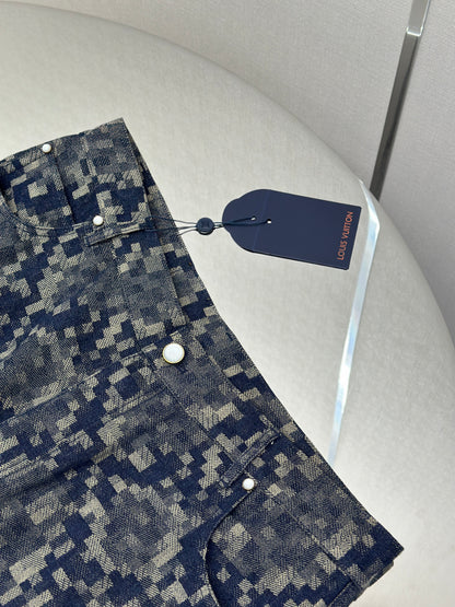 LOUI*V Graphic Denim Skate Pants