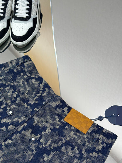 LOUI*V Graphic Denim Skate Pants