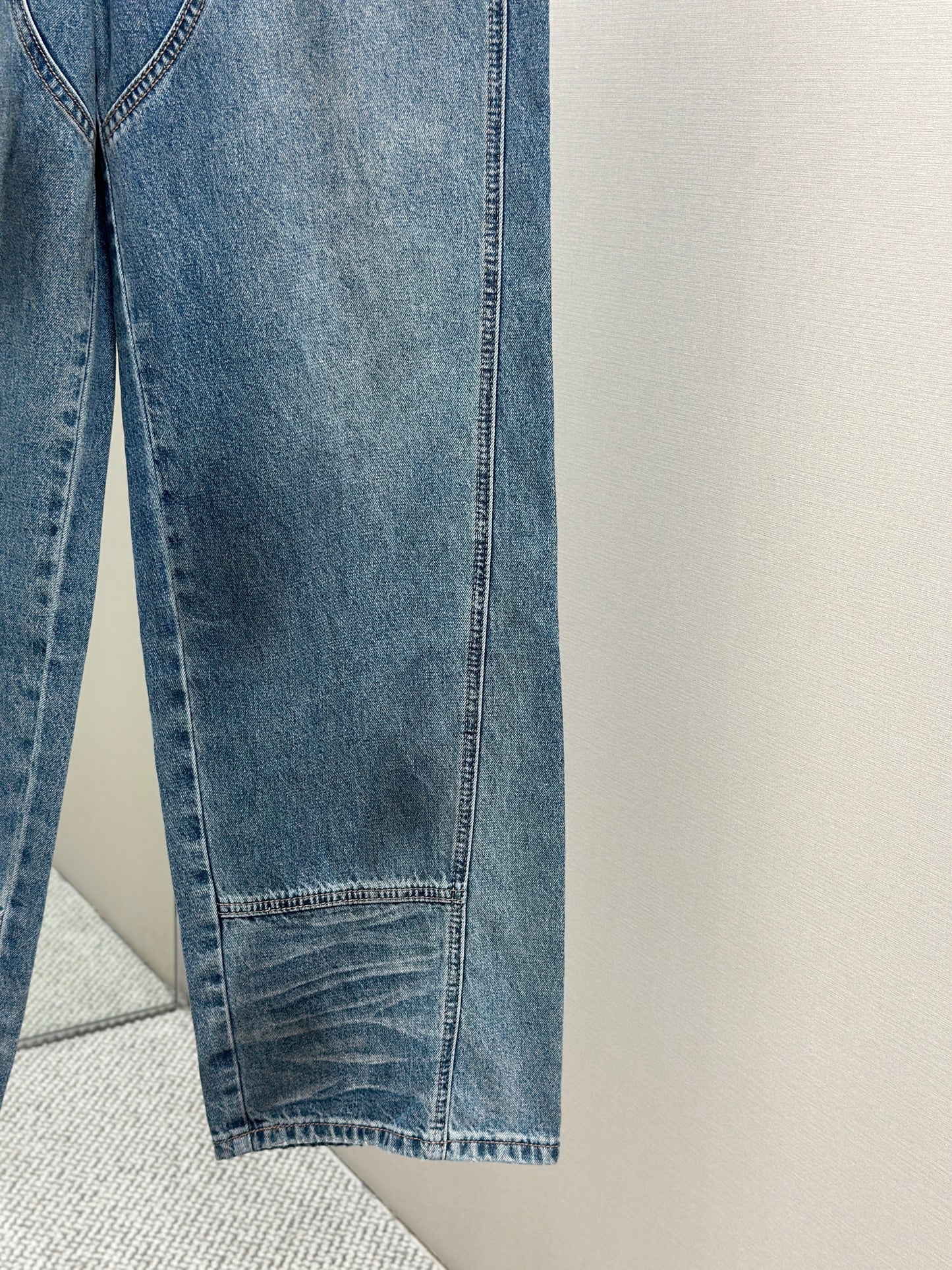 LOUI*V Washed Denim Workwear Pants