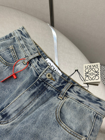 LOE*W Anagram barrel jeans in denim