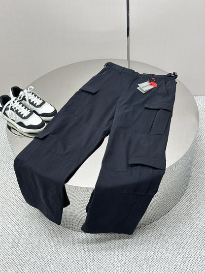 BALENC* Cargo Pants Regular Fit in black workwear twill