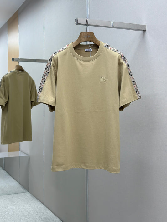 BURB* Check Trim Cotton T-shirt