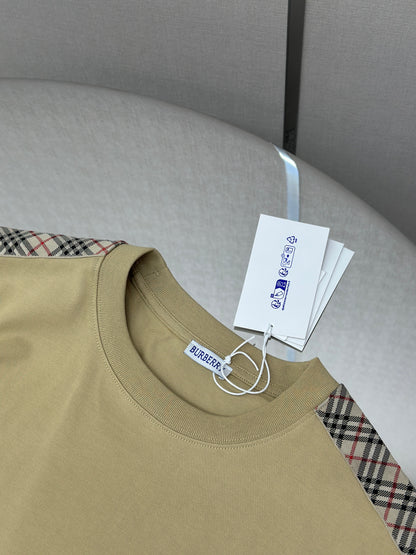 BURB* Check Trim Cotton T-shirt