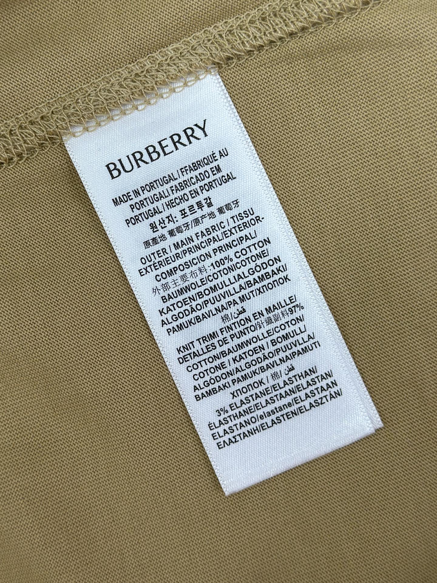 BURB* Check Trim Cotton T-shirt