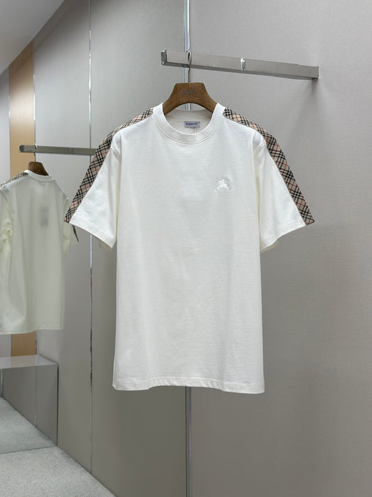 BURB* Check Trim Cotton T-shirt
