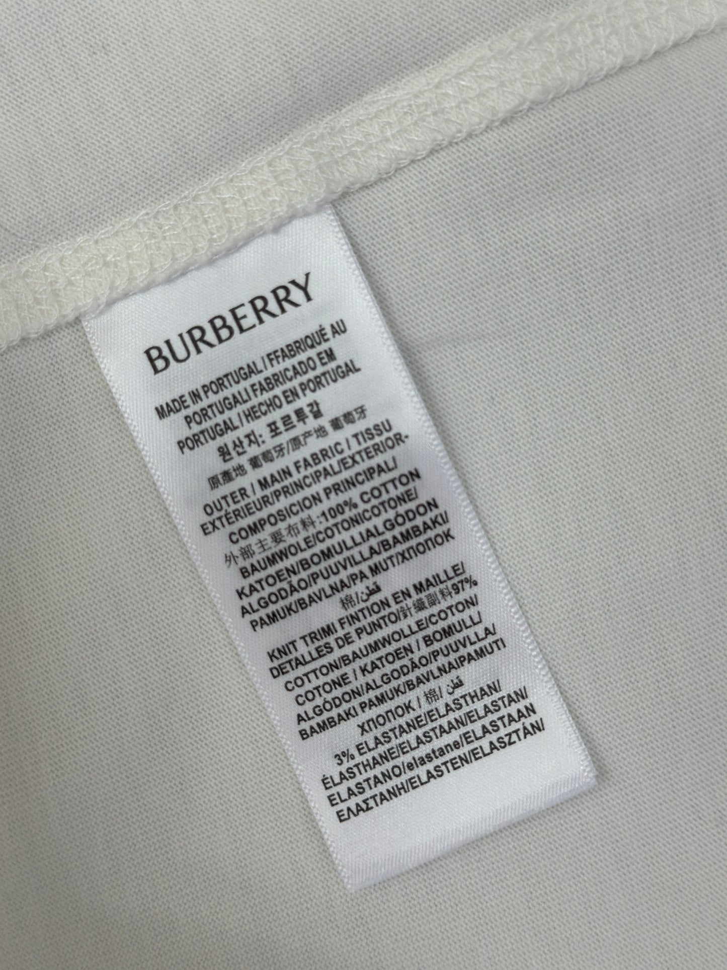 BURB* Check Trim Cotton T-shirt
