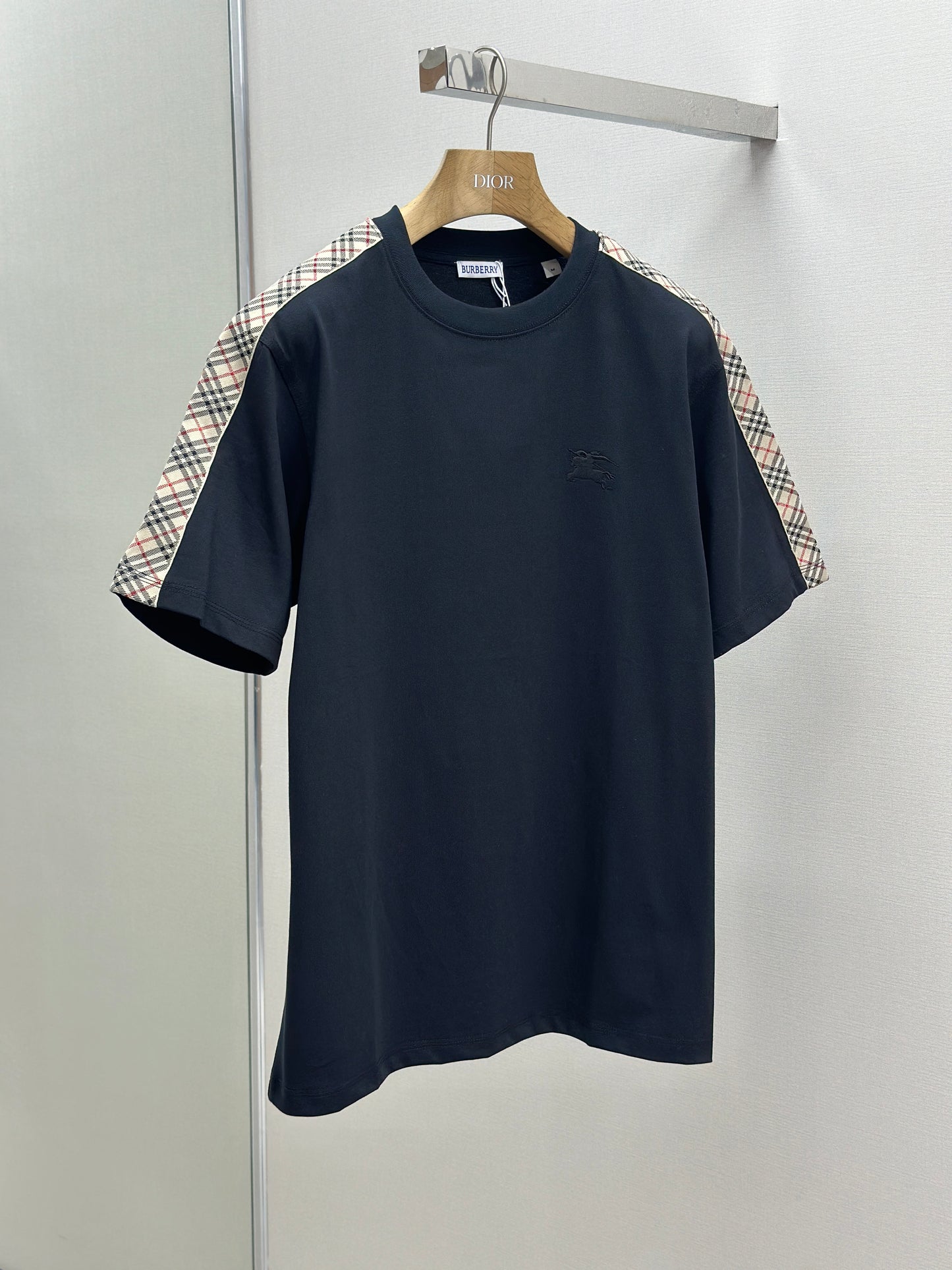 BURB* Check Trim Cotton T-shirt