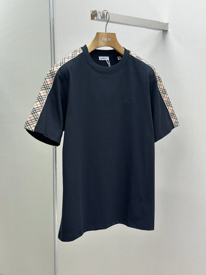 BURB* Check Trim Cotton T-shirt