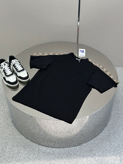 BURB* Check Trim Cotton T-shirt