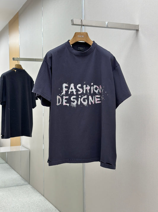 BALENC* Fashion Designer Oversized T-shirt in Faded Black