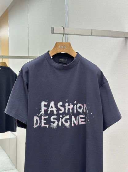 BALENC* Fashion Designer Oversized T-shirt in Faded Black