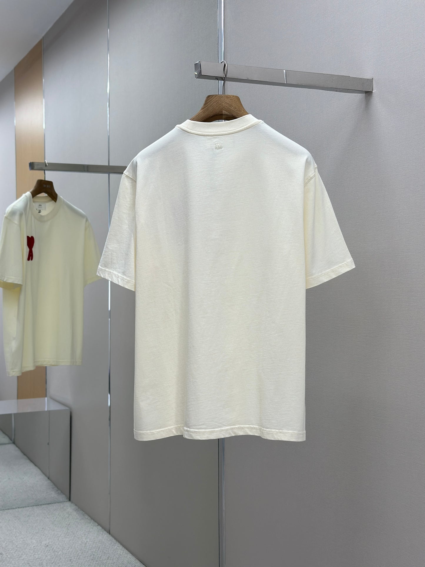 AM1 Beige Cotton  Patch T-Shirt