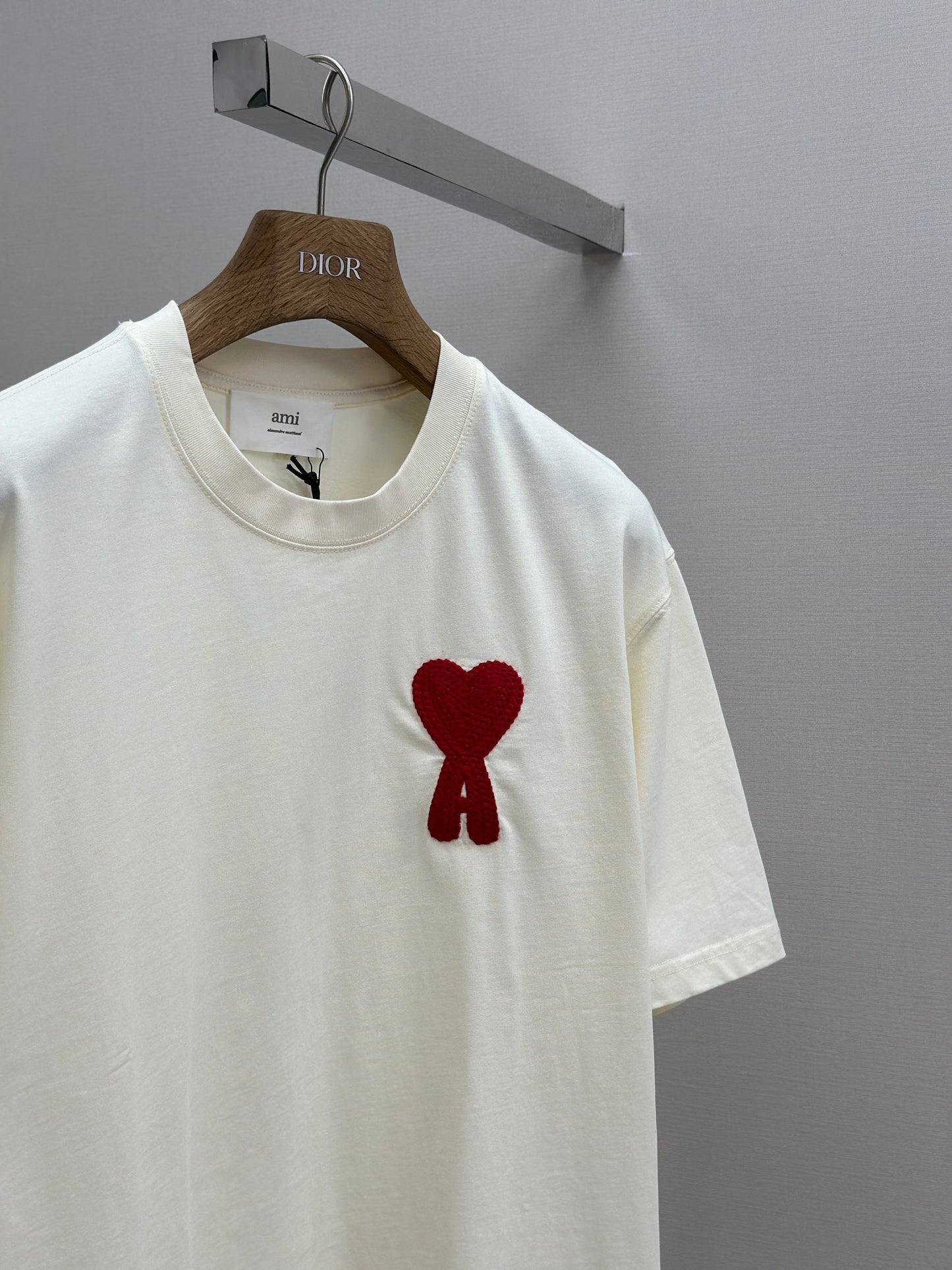 AM1 Beige Cotton  Patch T-Shirt