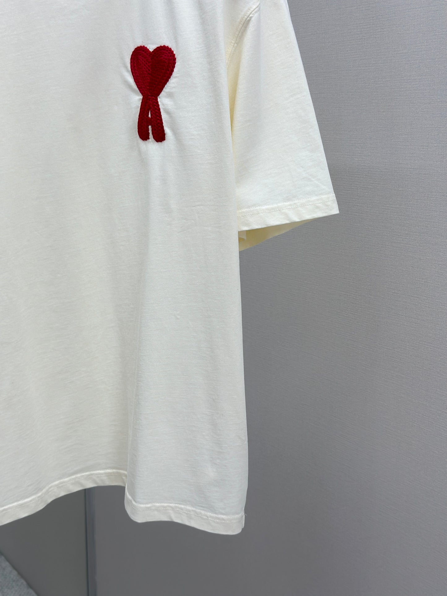 AM1 Beige Cotton  Patch T-Shirt
