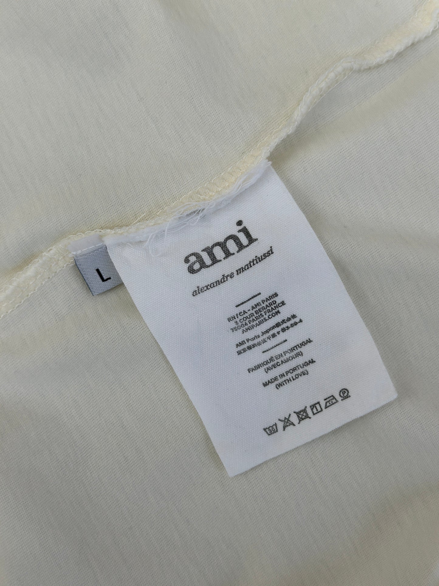 AM1 Beige Cotton  Patch T-Shirt