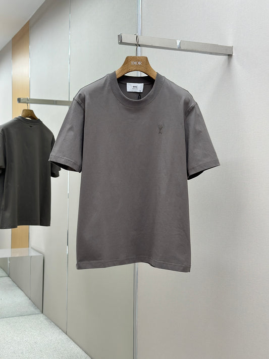 Am1 de Coeur  Taupe Cotton Tonal T-Shirt