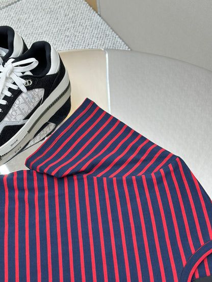 PRA* Striped cotton T-shirt