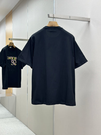 LOE*W Half Hand-Painted Graffiti Embroidered T-Shirt