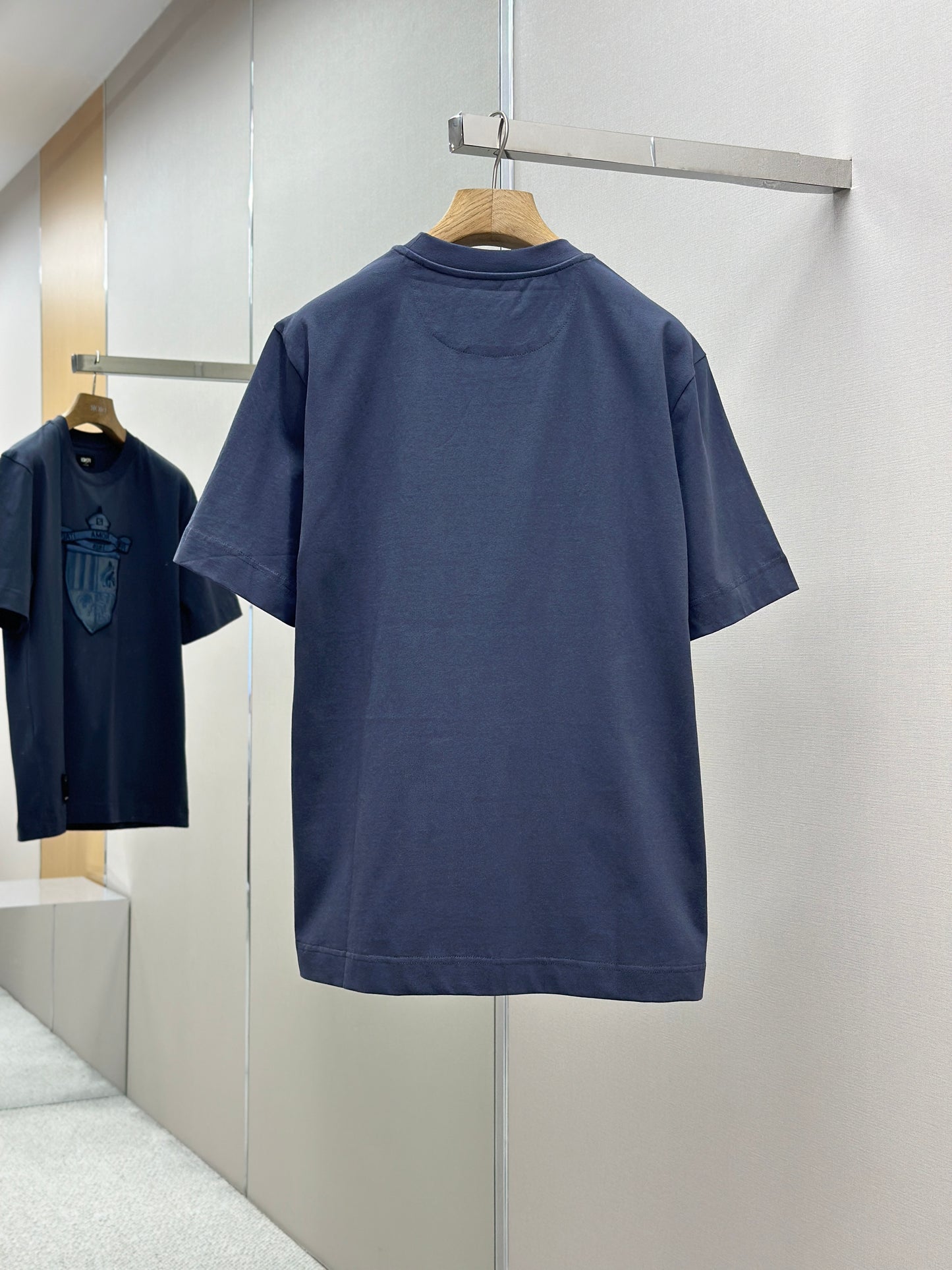 FEND1  Crest embroidered cotton t-shirt