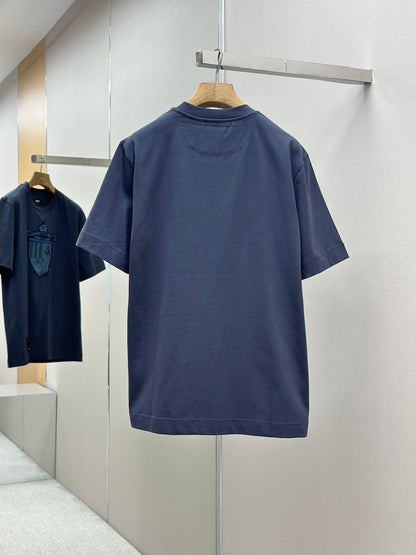 FEND1  Crest embroidered cotton t-shirt