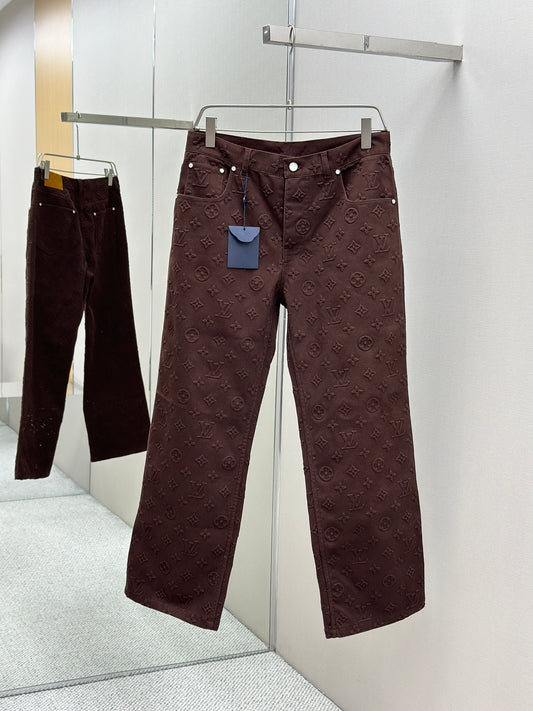 LOUI*V Monogram Embossed Skate Pants