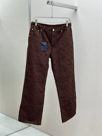 LOUI*V Monogram Embossed Skate Pants