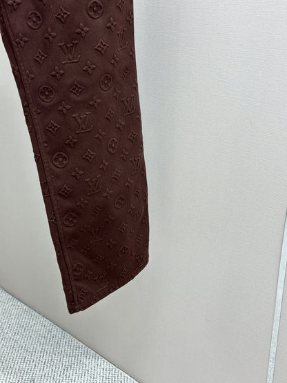 LOUI*V Monogram Embossed Skate Pants