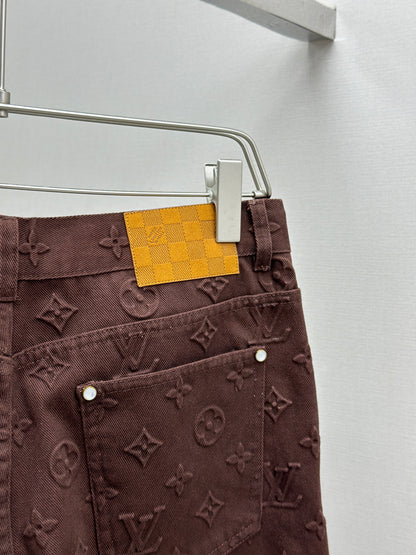 LOUI*V Monogram Embossed Skate Pants