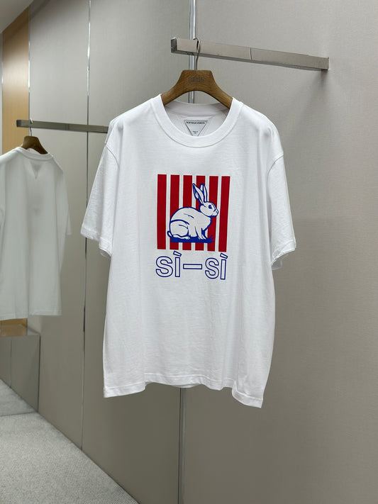 Botteg@V   Cotton Printed Jersey T-Shirt
