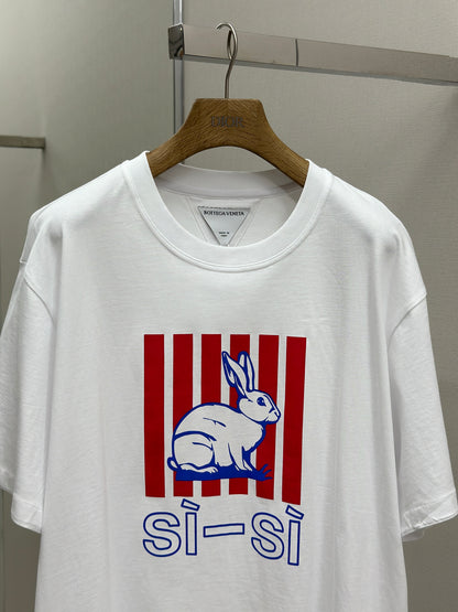 Botteg@V   Cotton Printed Jersey T-Shirt